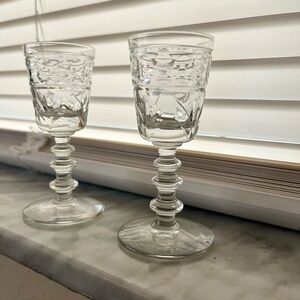 Set of 2 Crystal Cordial Glasses